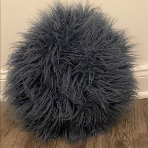Round Sherpa throw pillow
